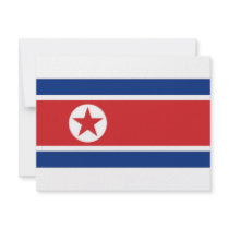 North Korea National Flag invitations