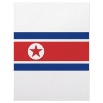 North Korea National Flag letterhead