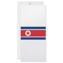 North Korea National Flag rack cards
