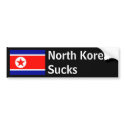 North Korea Sucks bumper stickers