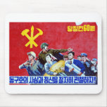 North Korean Communist Party Poster Mousepad