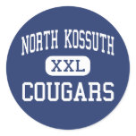 North Kossuth Cougars Middle Bancroft Iowa Round Sticker