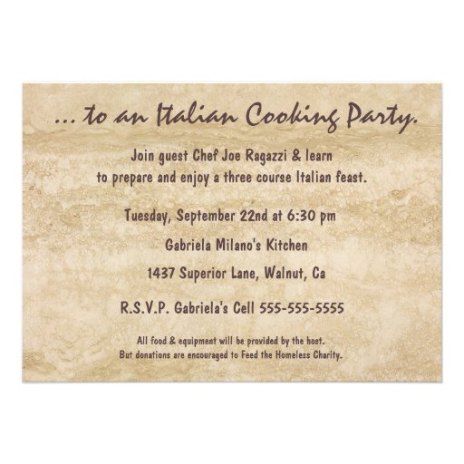 North of Italy Party Invitations