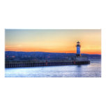 North Pier and Lighthouse Custom Photo Card