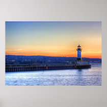 North Pier and Lighthouse Print