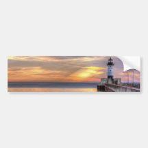 North Pier Morning Bumper Sticker
