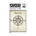 North Point Compass Direction - Old Map Stamps