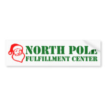 North Pole Fulfillment Center bumper stickers
