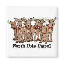 North Pole Patrol Refrigerator Magnet