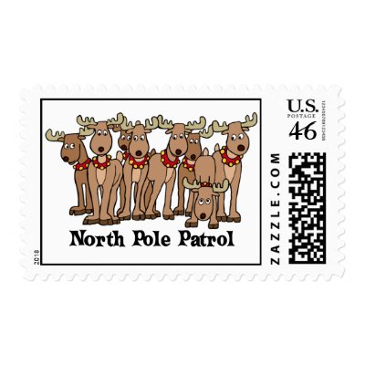 North Pole Patrol postage
