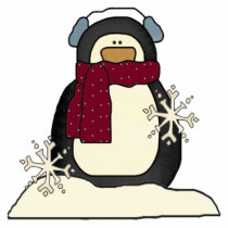 North Pole Penguin Ornament photo sculptures by christmas_tshirts North Pole Penguin Ornament photo sculptures
