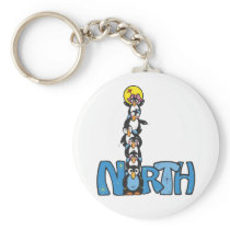 North Pole Penguin Style keychains
