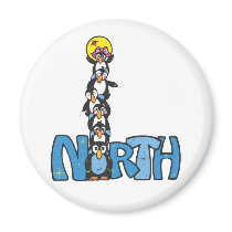 North Pole Penguin Style magnets