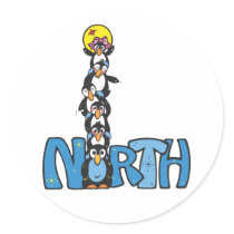 North Pole Penguin Style stickers