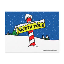 North Pole Postcard by screwballgraphics North Pole Postcard