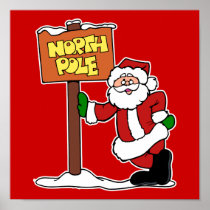 North pole Santa Claus Poster