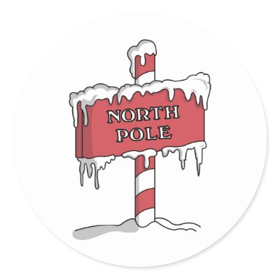 North Pole stickers