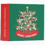North Pole Themed Mini Ornaments on Christmas Tree Vinyl Binder