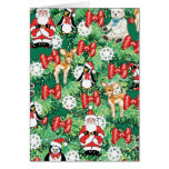 North Pole Themed Mini Ornaments on Christmas Tree Card
