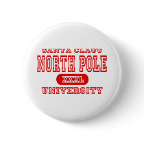 North Pole University Pinback Button