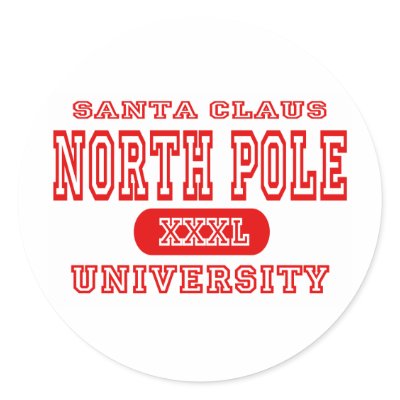 North Pole University sticker