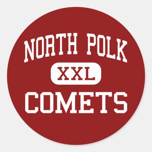 North Polk Comets High School Alleman Iowa Classic Round Sticker