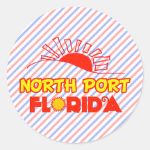 North Port, Florida Round Stickers