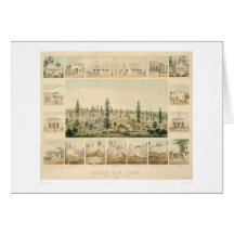 North San Juan, CA. Panoramic Map 1858 (1567A) Greeting Card