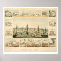 North San Juan, CA. Panoramic Map 1858 (1567A) Print