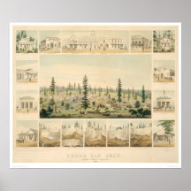 North San Juan, CA. Panoramic Map 1858 (1567A) Print