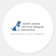 North Shore Animal League Branded Round Stickers