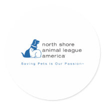 North Shore Animal League Branded Round Stickers