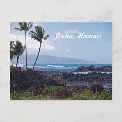 North Shore on the island of Oahu in Hawaii Postcards