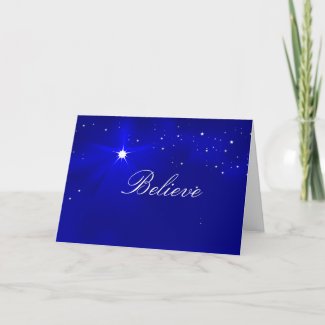 North Star Believe Christmas Greeting card