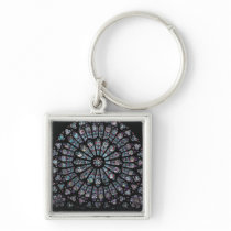 North transept rose window keychains