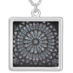 North transept rose window personalized necklace