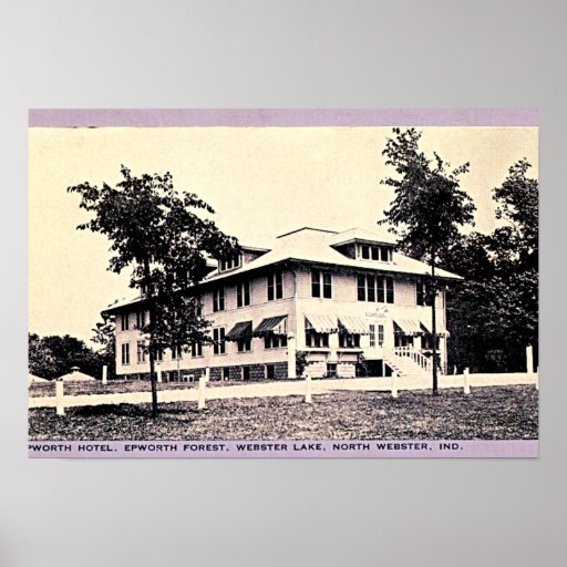 North ster, Indiana Epworth Hotel, Lake ster Poster Zazzle