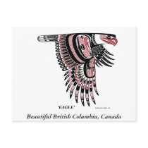 North West Coast Native Eagle Postcard
