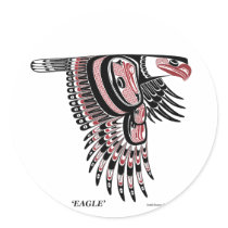 North West Coast Native Eagle Stickers
