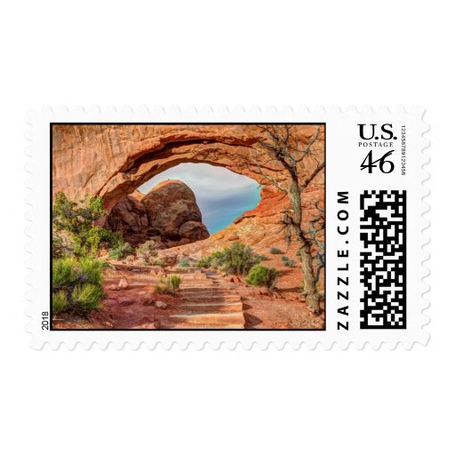 North Window Arch - Arches National Park Stamp