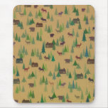 North Woods Pine and Critters Mouse Pad mousepads
