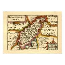 Northamptonshire County Map, England posters by ZephyrusBooks Northamptonshire County Map, England posters