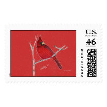 northern cardinal postage
