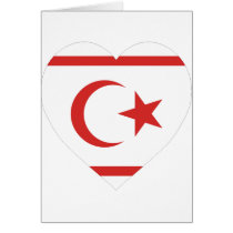 Northern Cyprus Flag Heart cards by Vexillophile Northern Cyprus Flag Heart cards