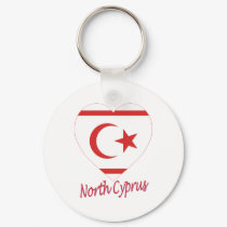 Northern Cyprus Flag Heart keychains