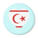 Northern Cyprus Flag Heart magnets by Vexillophile Northern Cyprus Flag Heart magnets