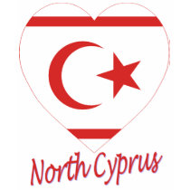 Northern Cyprus Flag Heart t-shirts