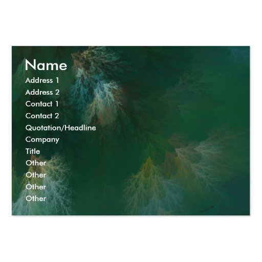NORTHERN FOREST CANOPY BUSINESS CARDS (front side)