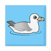 Northern Fulmar (light morph) Square Magnet
