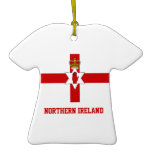Northern Ireland Flag on Ceramic T Shirt Pendant